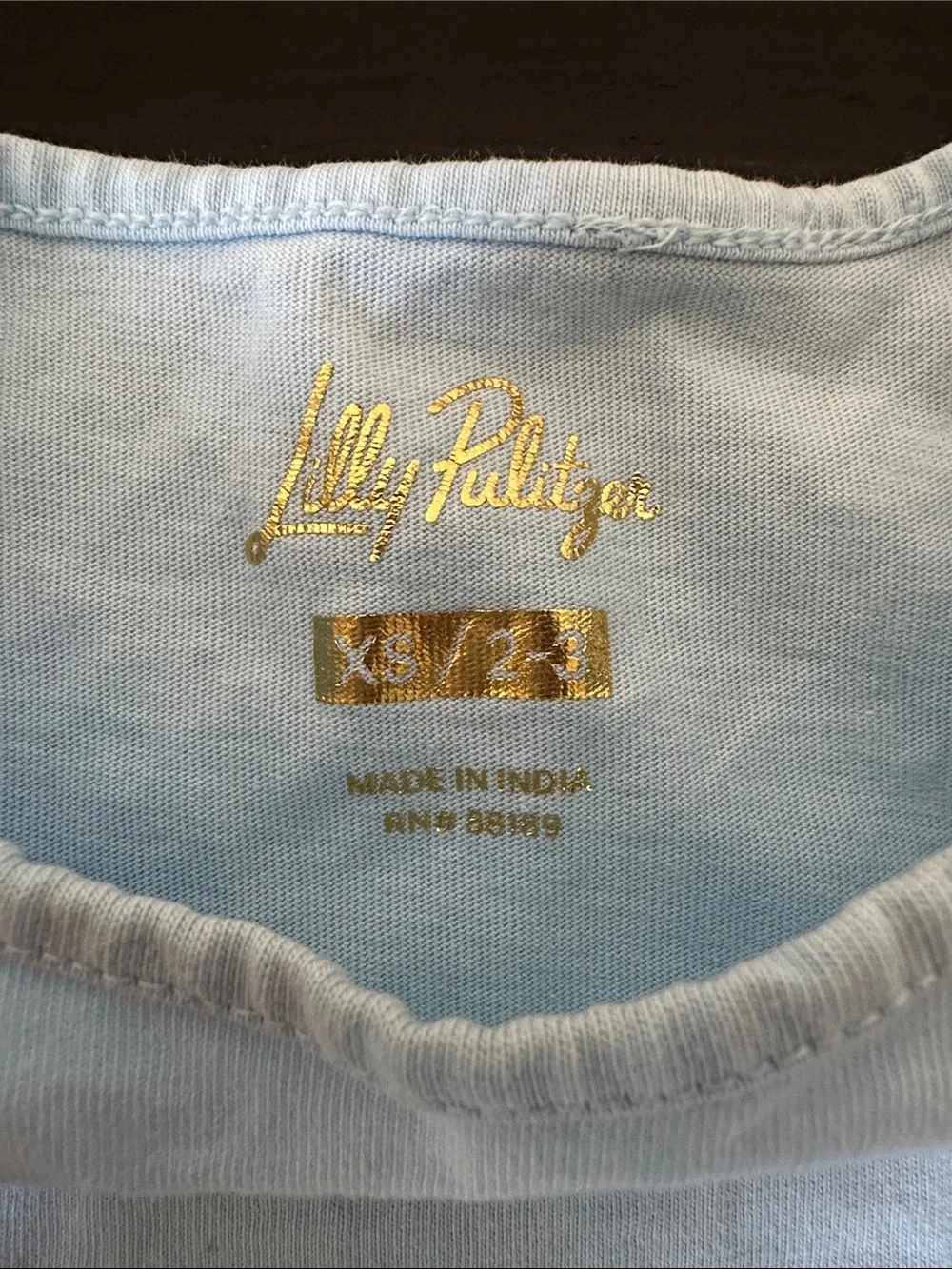 Lilly Pulitzer Baby Blue Ruffle Sleeve Tank Top
